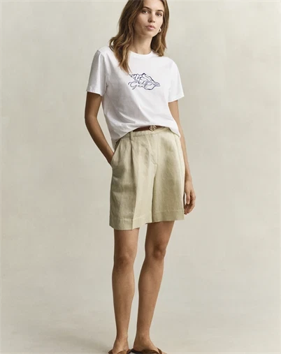 Gant - Linen Blend Shorts - Oat Beige